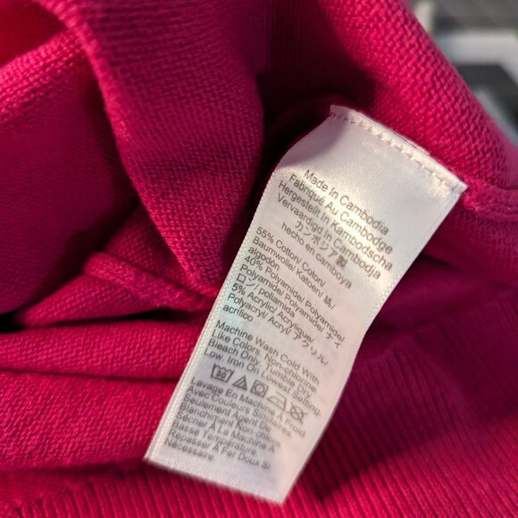 J Crew Womens Cropped Drop Shoulder Sweater Pink Size Medium Thick Knit - Picture 3 of 7